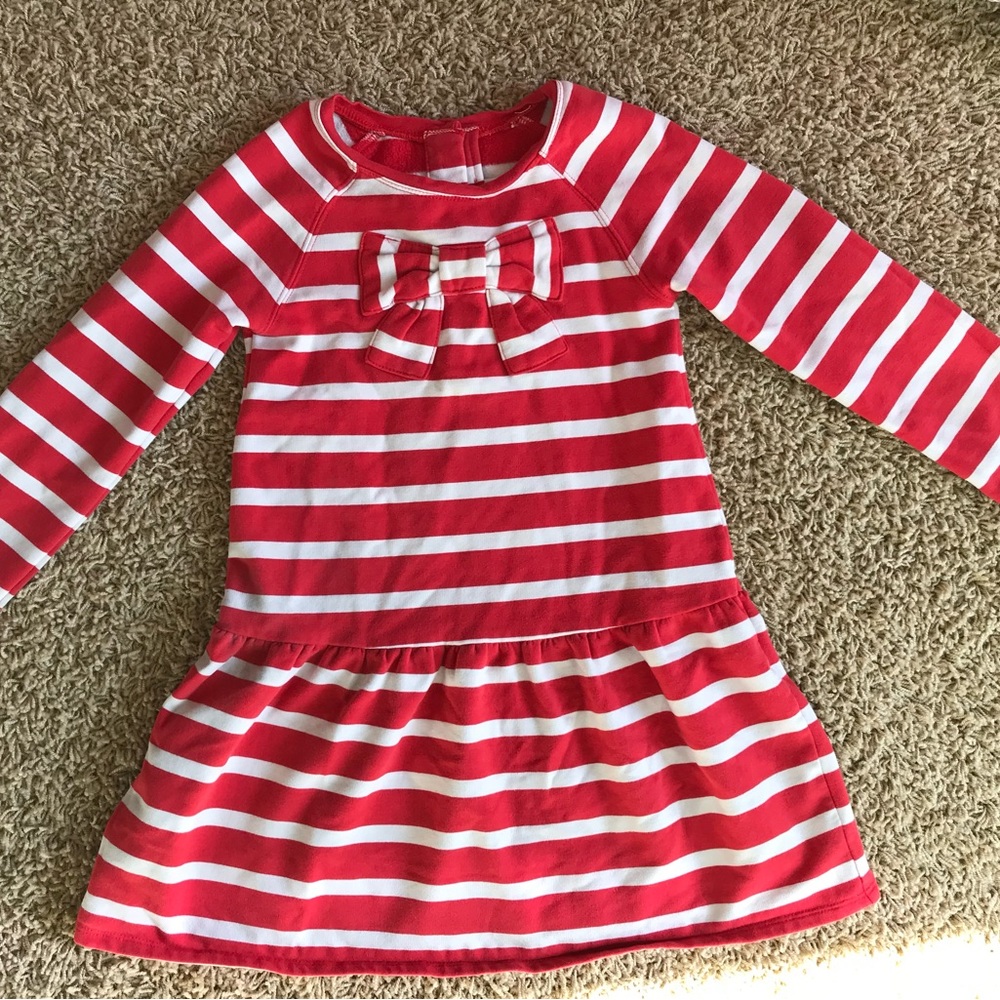 Gymboree girls bow sweatshirt dress